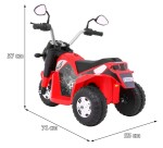 Mamido Dětská elektrická motorka MiniBike červená