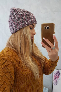 Dámská čepice Eliza K205 dark pink+graphite UNI