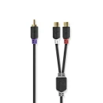 Nedis kabel k Subwooferu RCA (M) - 2x RCA (F) 0.20 m černá (CABW24010AT02)