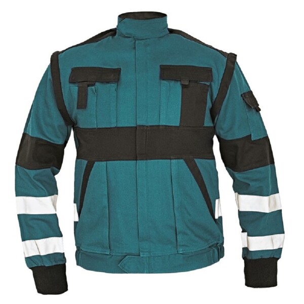 Montérková bunda MAX REFLEX, 2v1 zeleno-černá 260g/m2 44 zeleno-černá reflex
