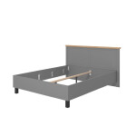 Dřevěná postel Azur 160x200, grafit, dub artisan