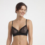 Dámská krajková podprsenka s kosticí DIM ROMANCE UNDERWIRE FULL CUP BRA - DIM - černá 80 B