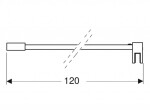 GEBERIT - Vzpěra 120 cm, stříbrná 154.283.00.1