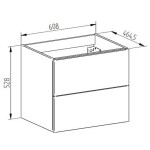Mereo Aira, koupelnová skříňka 61 cm, antracit CN750S