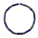 Luxusní pánský náramek Antonio Gold - lapis lazuli a onyx, 21 cm Modrá