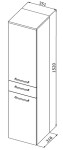 OLSEN SPA - Boční vysoká skříňka RINO B - Směr zavírání - Levé (SX) OLNRINO202L
