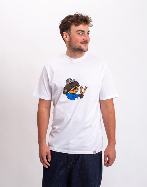 Tričko Carhartt WIP S/S Slingshot T-Shirt White heavy enzyme wash
