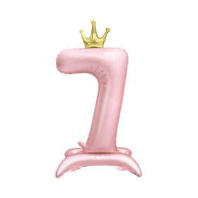 Číslo stojící 82CM růžová s korunkou 07 (vzduch) - Albi