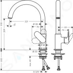 HANSGROHE - Vernis Blend M35 Dřezová baterie, chrom 71870000