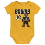 Outerstuff Dětské body Boston Bruins NHL Littlest Player 3Pk Creeper Se Velikost: Batole 0-3 Měsíce