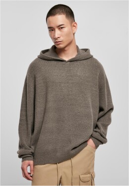 Asfaltový oversized Chunky Hoody Sweater
