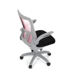 Dětská židle, výškově nastavitelná, růžová síťovina, KA-K2008 PINK