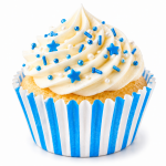 Cake star papírové košíčky na muffiny a cupcakes barevné 50x30 mm 100ks-vzor 16