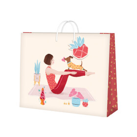 Dárková taška malá - Jóga s pejskem (22,9 × 9,8 × 17,8 cm) - Albi