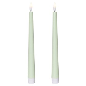 STAR TRADING LED svíčka Flamme Candy Green – set 2 ks, zelená barva