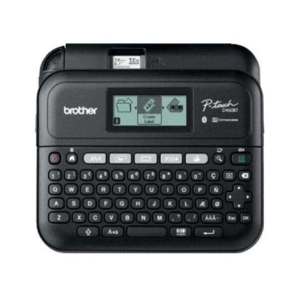 BROTHER tiskárna štítků PT-D460BTVP, 18mm pásky, USB, kufřík, velký grafický displej