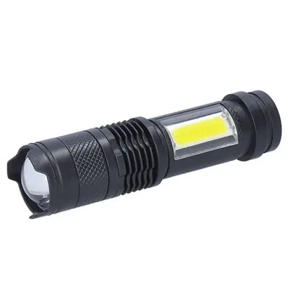 Solight WN49 LED kapesní svítilna se zoomem černá / nabíjecí / 100lm+70lm / Li-Ion (8592718036331)