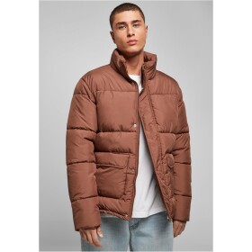 Krátká bunda Short Puffer Jacket hnědá