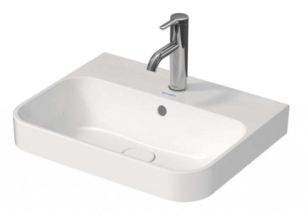 DURAVIT - Happy D.2 Plus Umyvadlo na desku, 50x40 cm, s přepadem, s otvorem pro baterii, bílá 2360500000