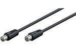 MicroConnect koaxiální kabel M-F 75 Ohm 1.5m černá (COAX015)