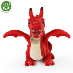 Plyšový drak 40 cm červený ECO-FRIENDLY