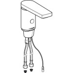 GEBERIT - Public Elektronická umyvadlová baterie, se směšovačem, bez síťového zdroje, pochromovaná lesklá 116.446.21.1