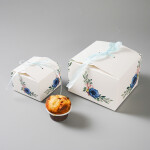 Výslužková krabice se stuhou Blue střední 16,5x16,5x11cm