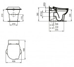 IDEAL STANDARD - Contour 21 Stojící dětské WC, zadní odpad, Rimless, bílá S312301