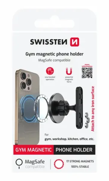 SWISSTEN Gym Univerzální magnetický držák telefonu s MagSafe černá (65010311)