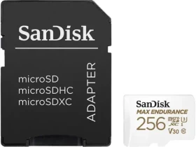 SanDisk Max Endurance microSDXC 256GB + adaptér / Class 10 / UHS-I / U3 / V30 / čtení: 100MBs / zápis: 40MBs (SDSQQVR-256G-GN6IA)