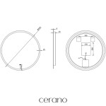 CERANO - Koupelnové LED zrcadlo Aureo - Ø 70 CER-8050BD6947