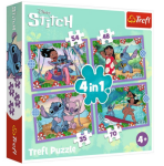 Puzzle Lilo&amp;Stitch Bláznivý den 4v1 (35,48,54,70 dílků)
