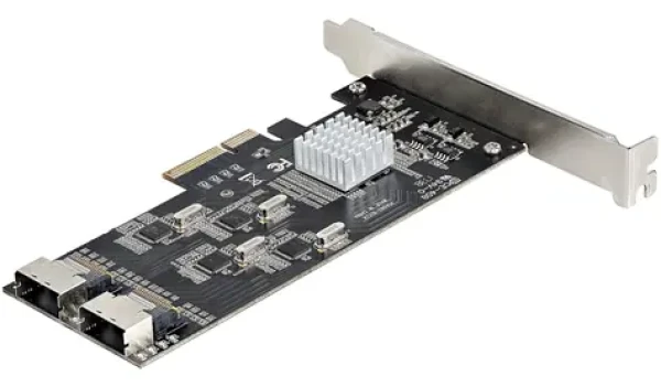 StarTech PCIe karta SATA III 8 portů černá / Řadič SATA / PCI Express / Mini-SAS / 8x SATA III 6Gb/s (8P6G-PCIE-SATA-CARD)
