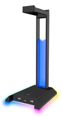 Speed Link EXCELLO NX RGB černá / Stojan na sluchátka / USB Hub / RGB (SL-800911-BK)