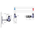 SAPHO CORNER COMBI připojovací sada ventilů termostatická, pravé provedení, černá mat CP3022BS