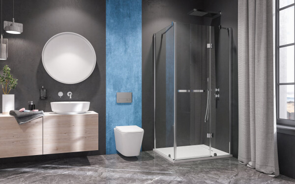 Aquatek EXTRA R13 CHROM Sprchový kout, sklo 8mm, 100x80x195cm A1512614