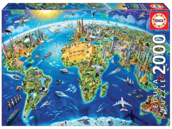 EDUCA Puzzle Mapa se světovými památkami