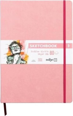 Skicovací blok Soft pink A4 140g 80 listů