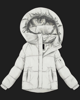 Bílá dámská oversize bunda pro přechodné období S'West (B2003-26) odstíny bílé S (36)