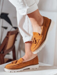Dámské ažurové mokasíny VANESSO camel FashionStreet ZY0714 39