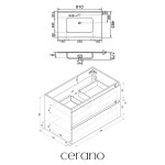 CERANO - Koupelnová skříňka Carole - bílá matná + keramické umyvadlo Novo - bílá lesklá - 81x49,5x46,5 CER-979866