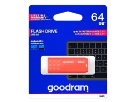 GOODRAM UME3 64GB oranžová / Flash disk / USB 3.0 / čtení: 60MBs / zápis: 20MBs (UME3-0640O0R11)