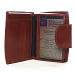 Menší dámská kožená peněženka Laura červená