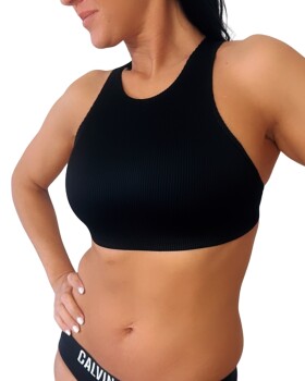 Dámské plavky Calvin Klein Q61212 HIGH NECK bralette