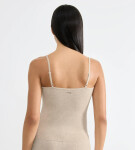 Dámské tílko GO Ribbed Spaghetti Top GRAY sv, béžové M013 SLOGGI GRAY