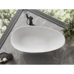 MEXEN - Milano volně stojící vana litý mramor 170 x 86, bílá mat 57301708500