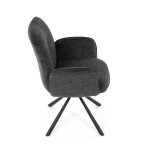 Jídelní židle, černá, hladká látka, DCH-D1330 BK2