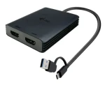 I-tec USB-A/USB-C Dual 4K HDMI adaptér černá / kompatibilní s Thunderbolt 3/4 (CADUAL4KHDMI)