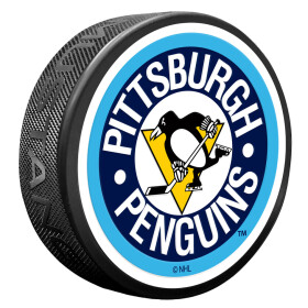Mustang Puk Pittsburgh Penguins NHL Vintage Striped Textured Puck