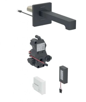 GEBERIT - Brenta Elektronický umyvadlový ventil pod omítku, bateriové napájení, easy to clean, matná černá 116.293.14.1